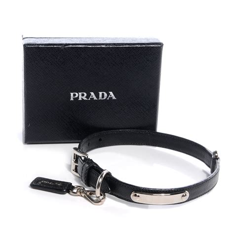 PRADA Saffiano Dog Collar Nero Black 61534 